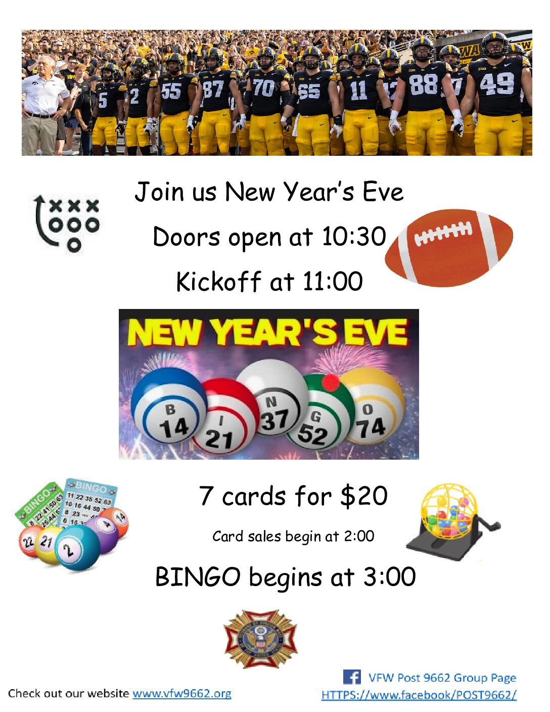 New Year's Eve Bowl Watch & Bingo