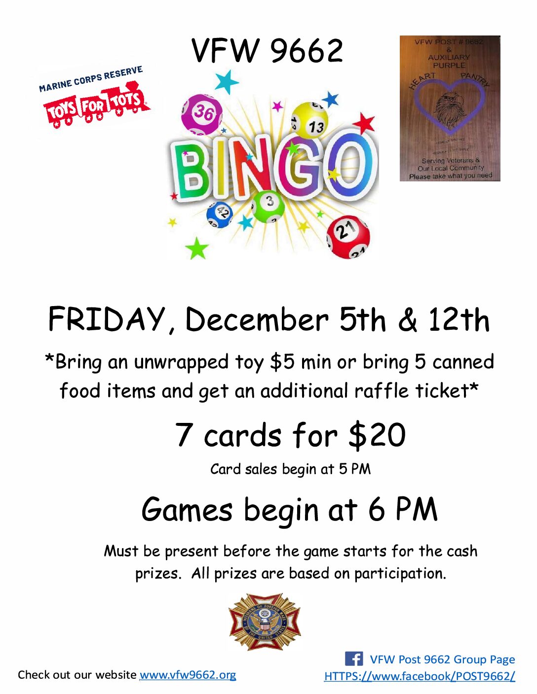 BINGO & Toy/Food Drive