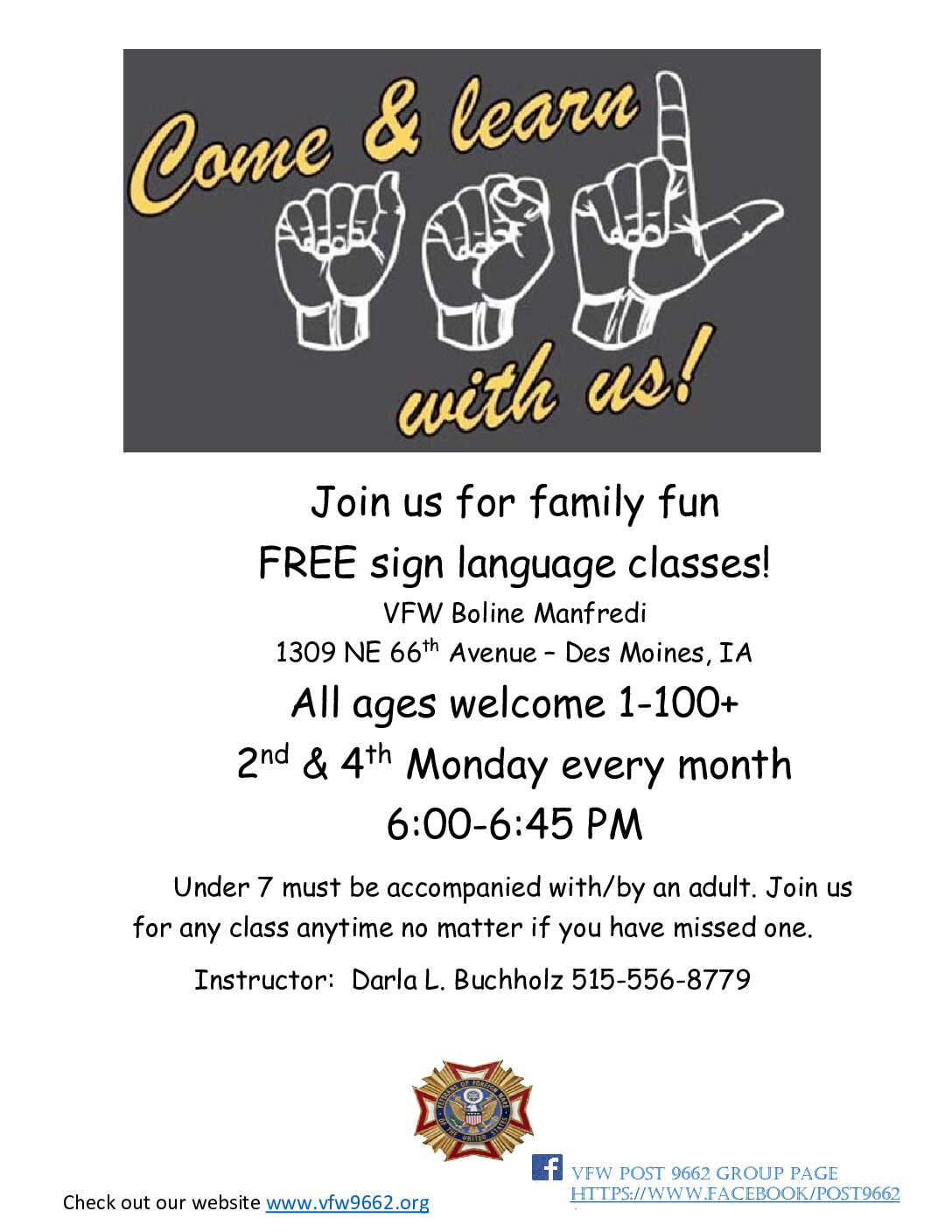 Free American Sign Language (Temporary Relocation)